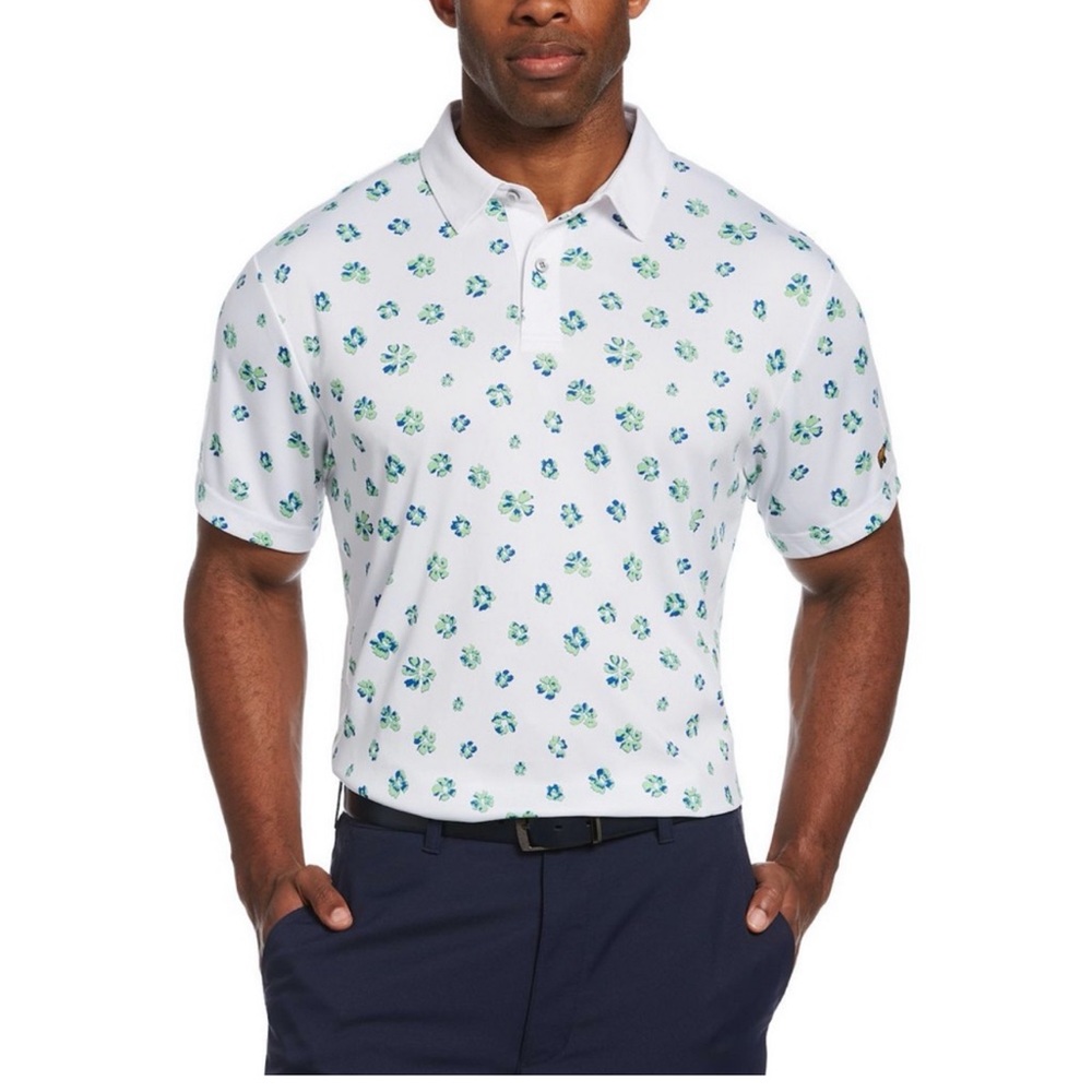 Jack Nicklaus Men's Short Sleeve Foliage Printed Polo Shirt XL